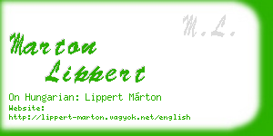 marton lippert business card