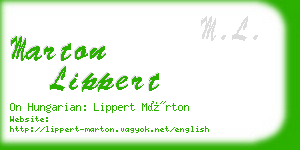 marton lippert business card